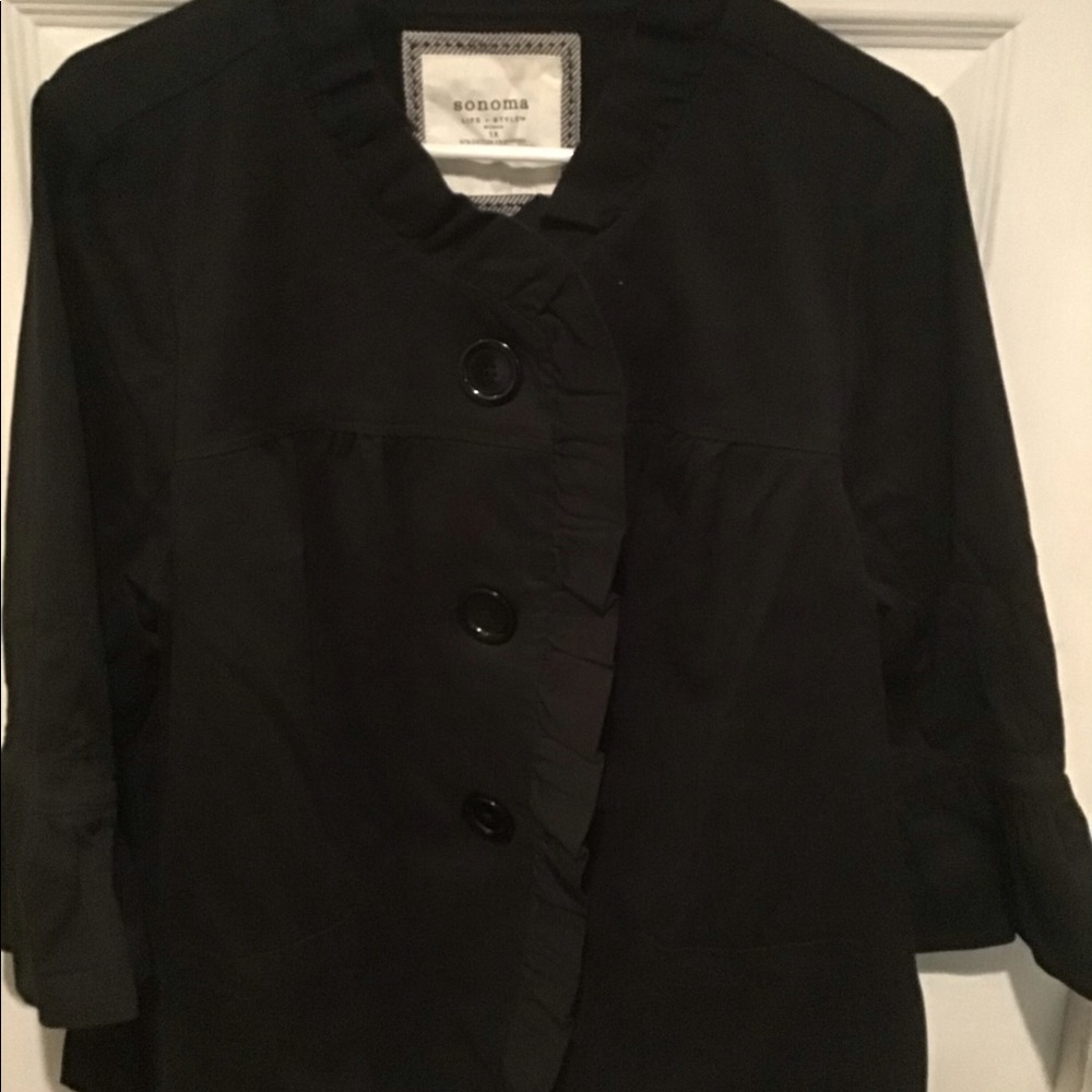 Black ruffle jacket - Picture 2 of 4